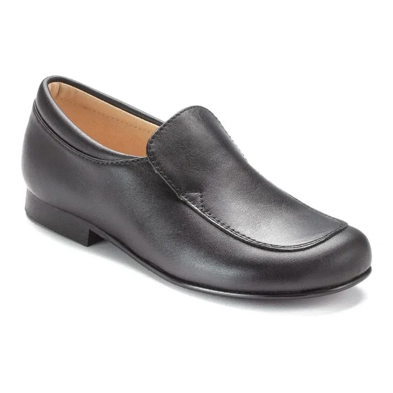24004 - Black Soft Leather Slip On for Boy by Beberlis