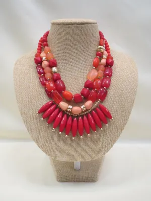 ADO | Red Multi Layer Necklace
