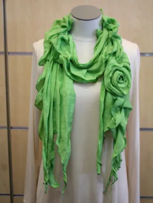 ADO | Wrap Lime Green Flower Scarf