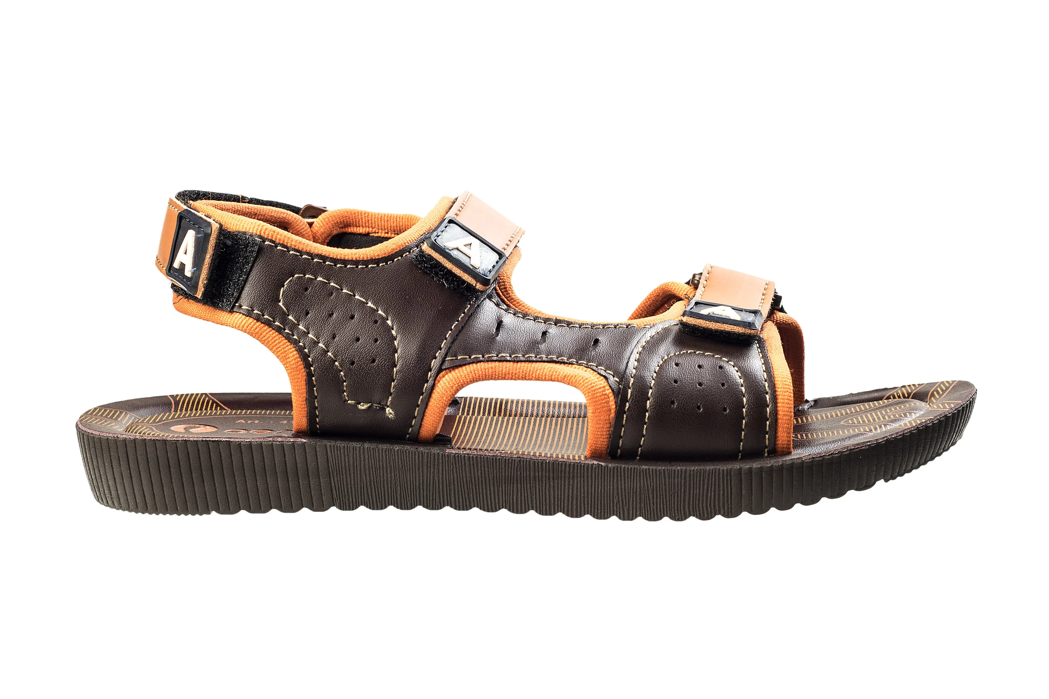 Aerowalk Boys Brown / Orange Sandal PU