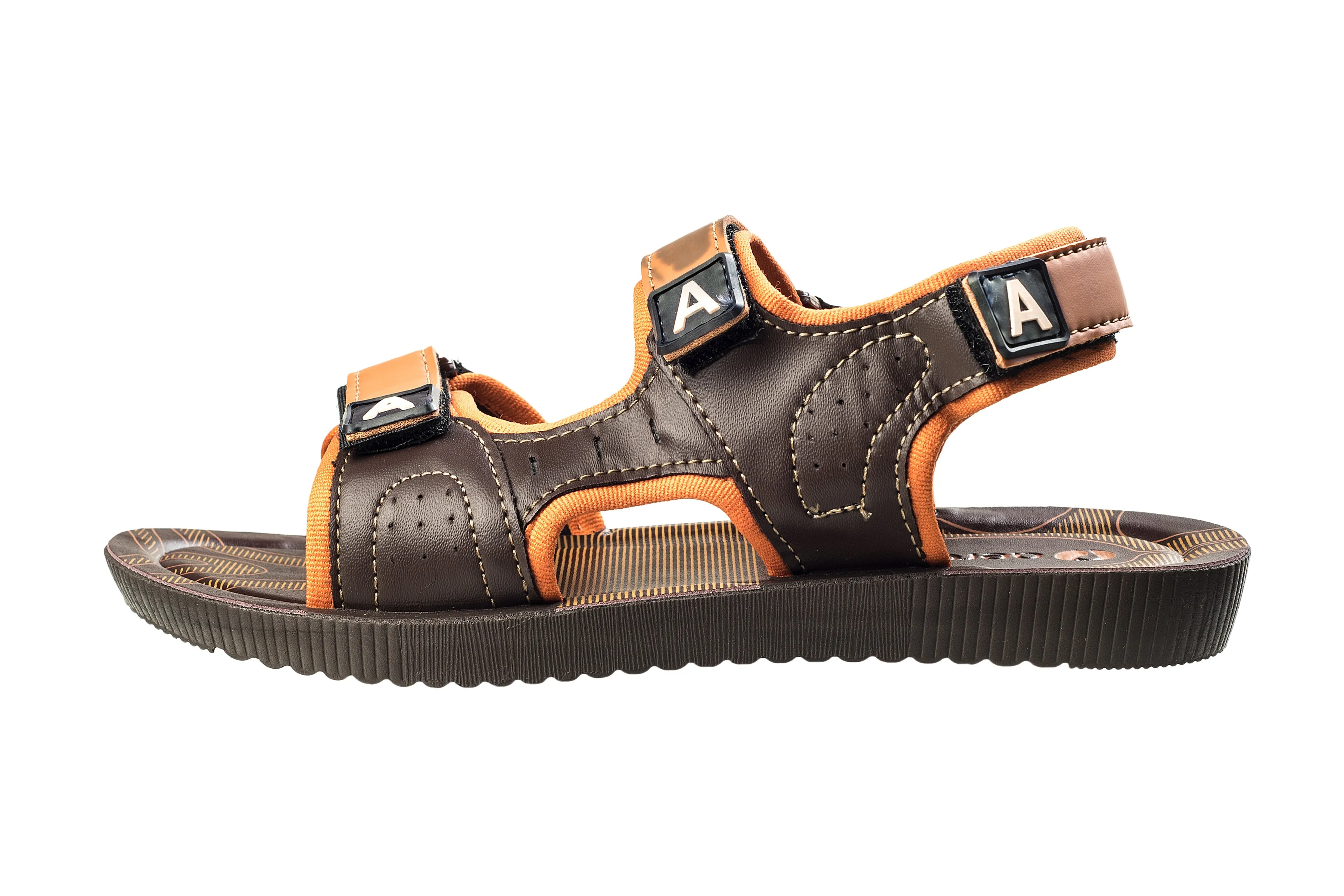 Aerowalk Boys Brown / Orange Sandal PU
