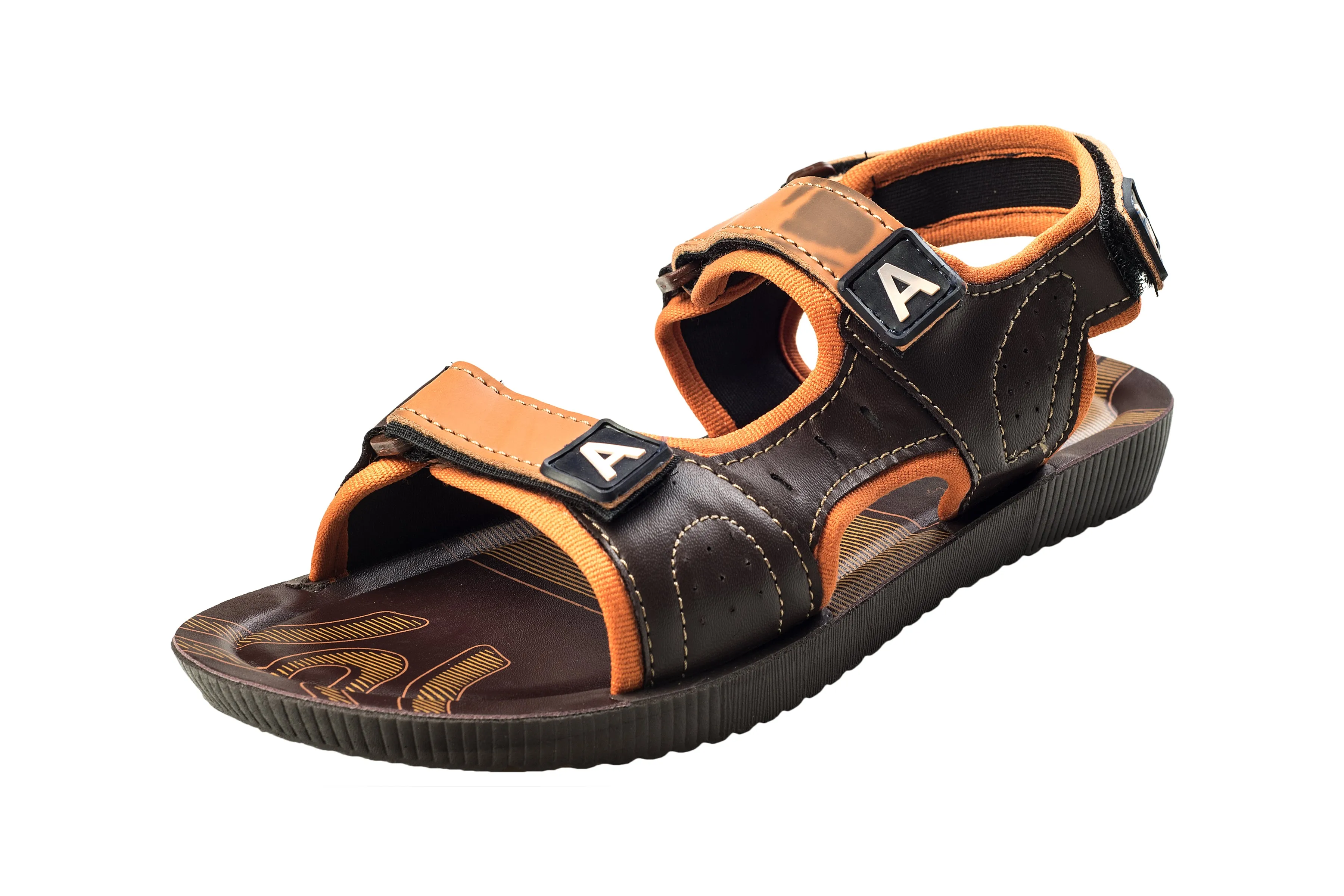 Aerowalk Boys Brown / Orange Sandal PU