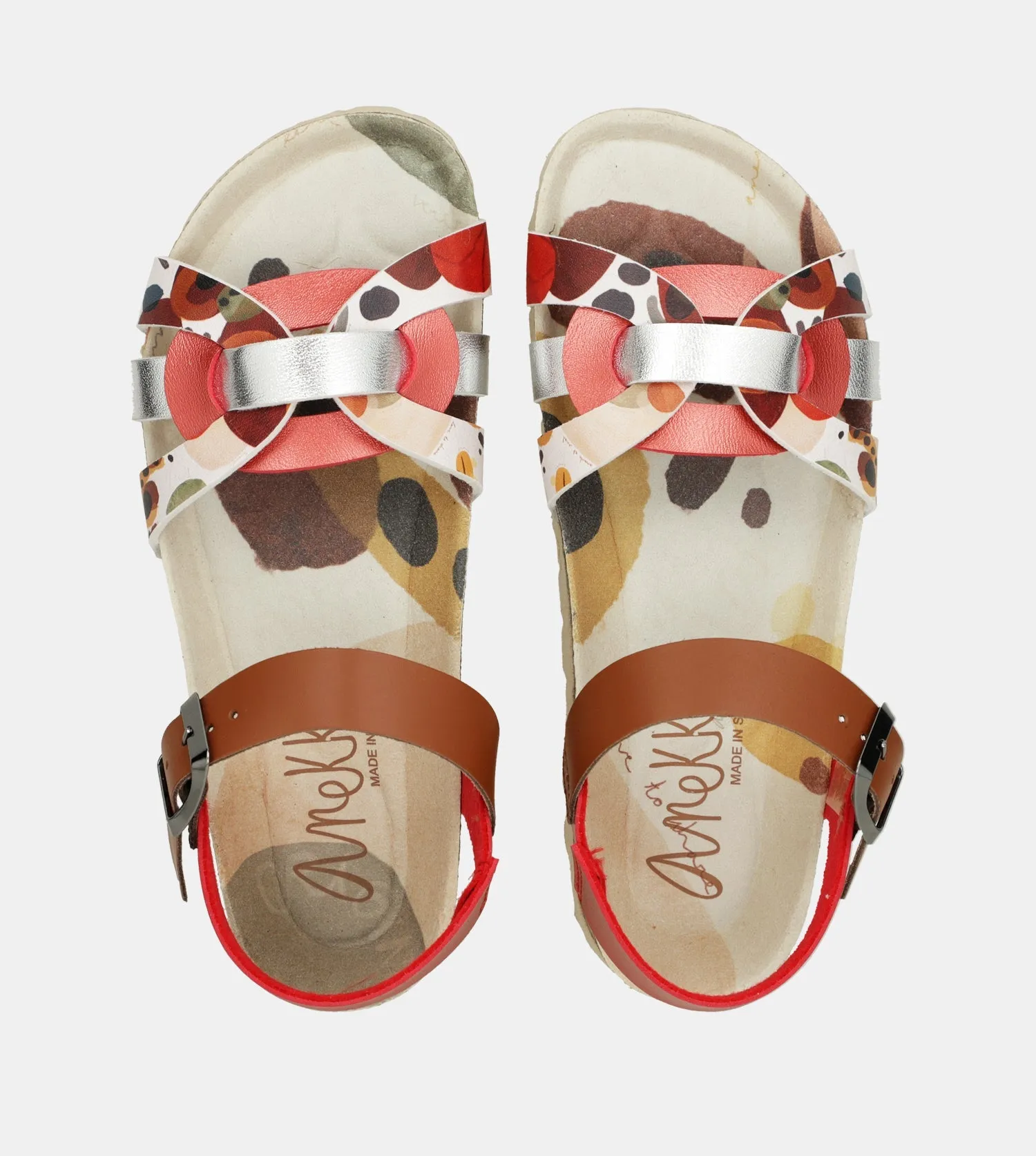 Alma red strappy sandals