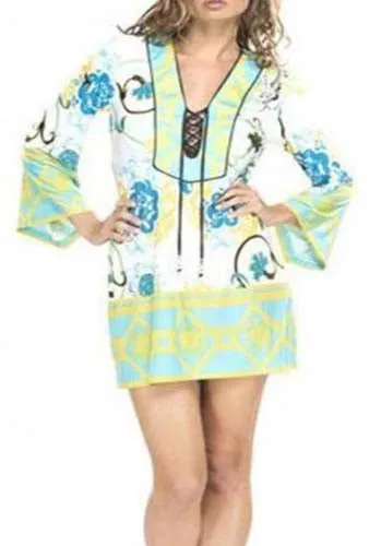 Analili Geometric Print Tunic Dress