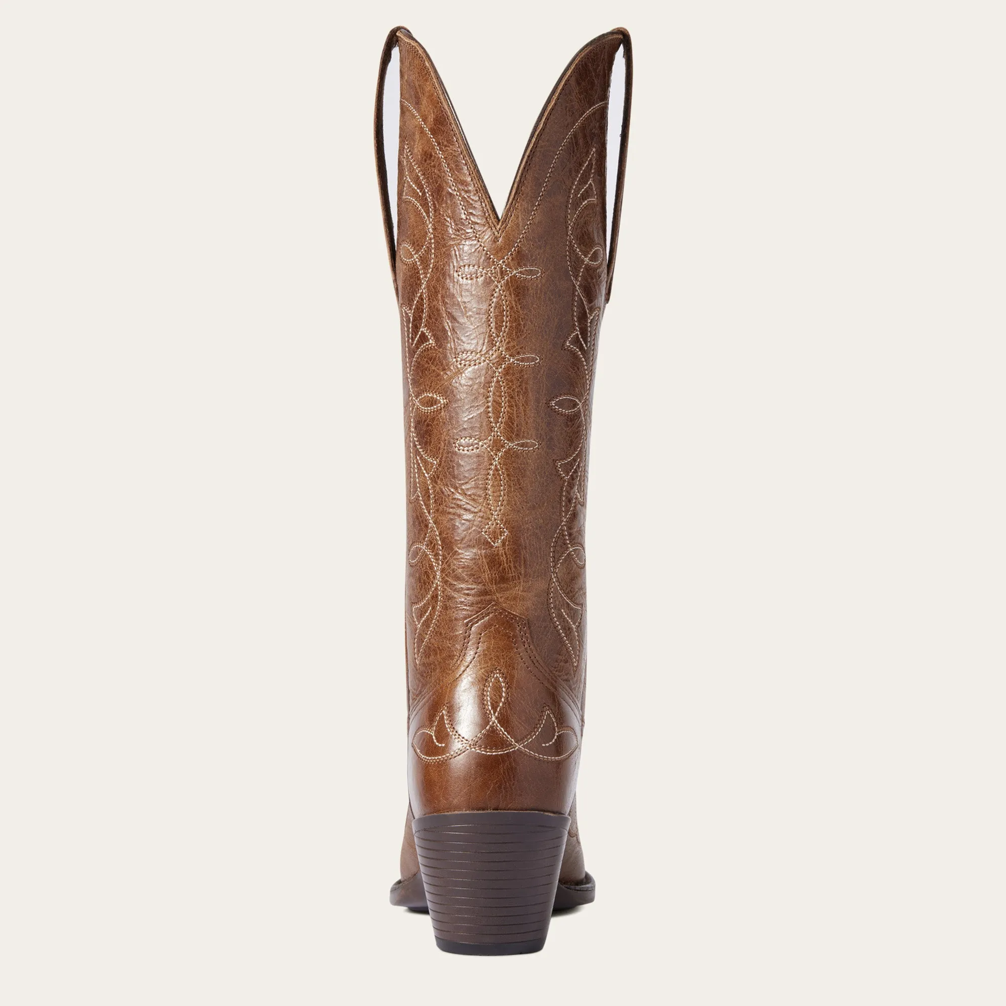 Ariat Ladies 10038313 Heritage D Toe StretchFit Cowboy Boots in Dark Tan