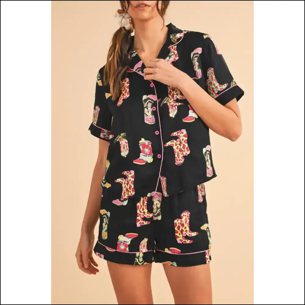 Black Boots Pajama Set: Kicking Back in Style with Needful Things 👢