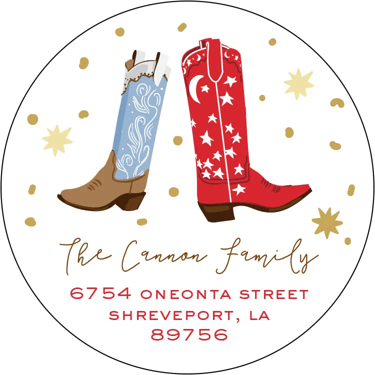 Christmas Boots Return Sticker
