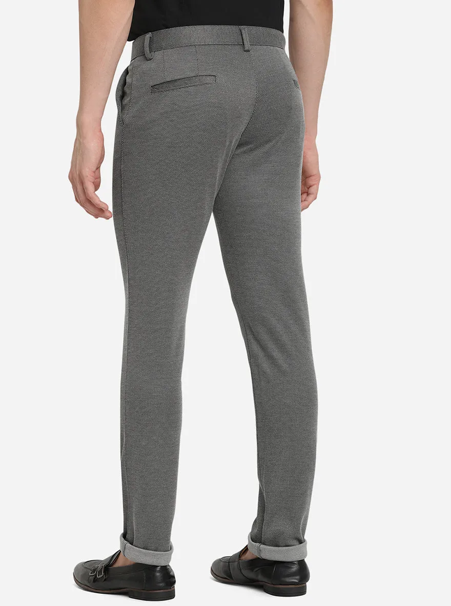 Dark Grey Solid Venice Fit Casual Trouser | JadeBlue
