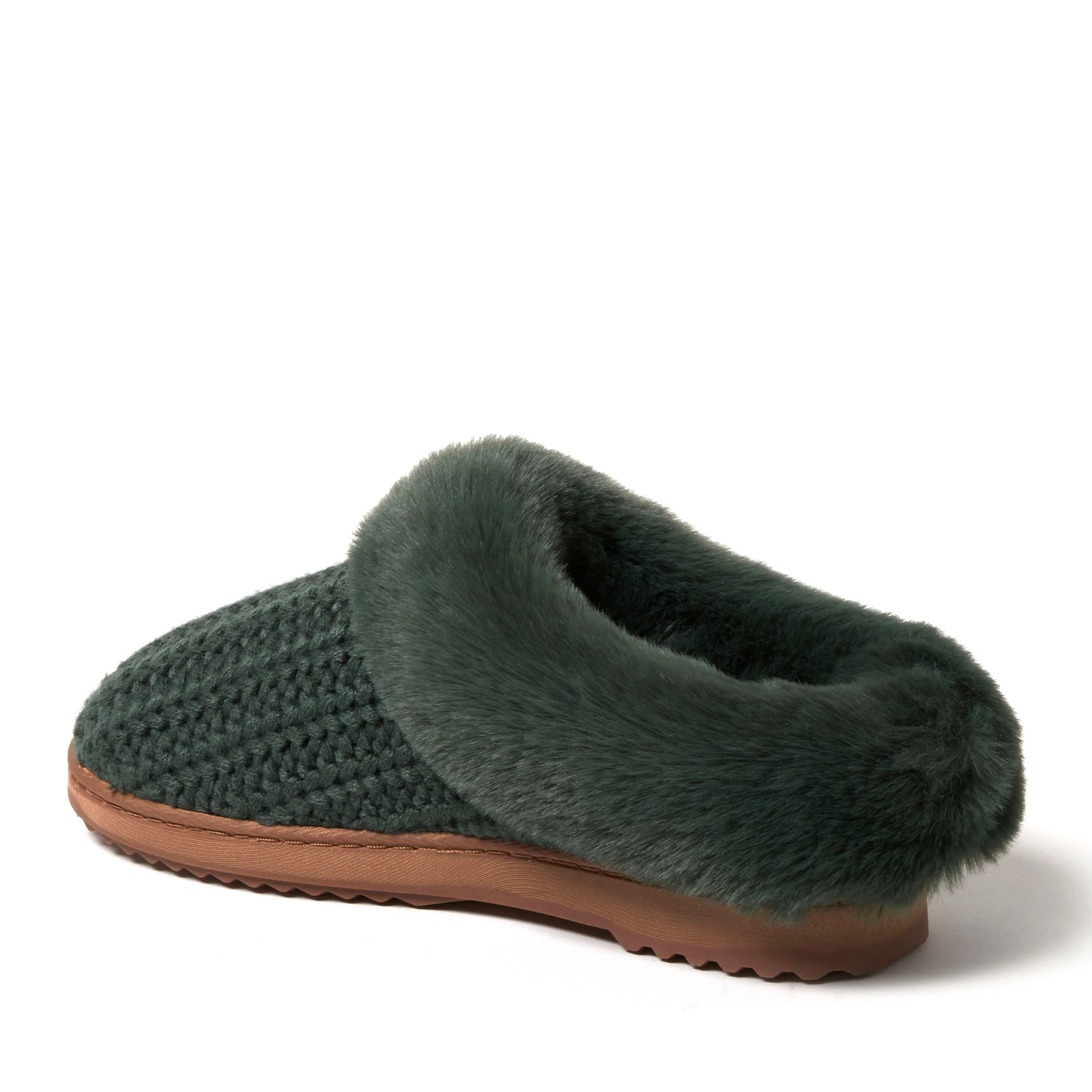 Dearfoams Women's Hannah Festive Knit Clog House Shoe Slipper