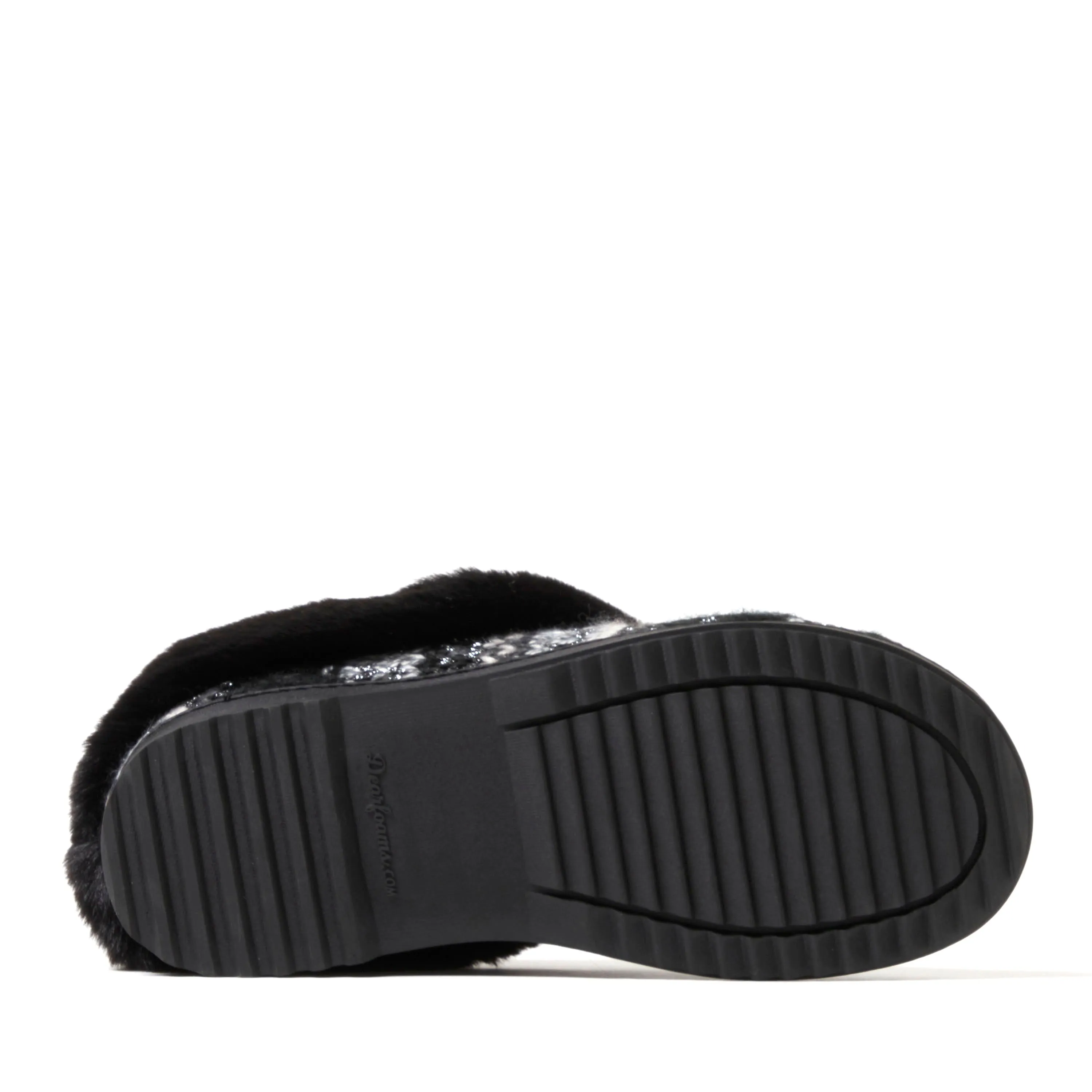 Dearfoams Women's Hannah Festive Knit Clog House Shoe Slipper