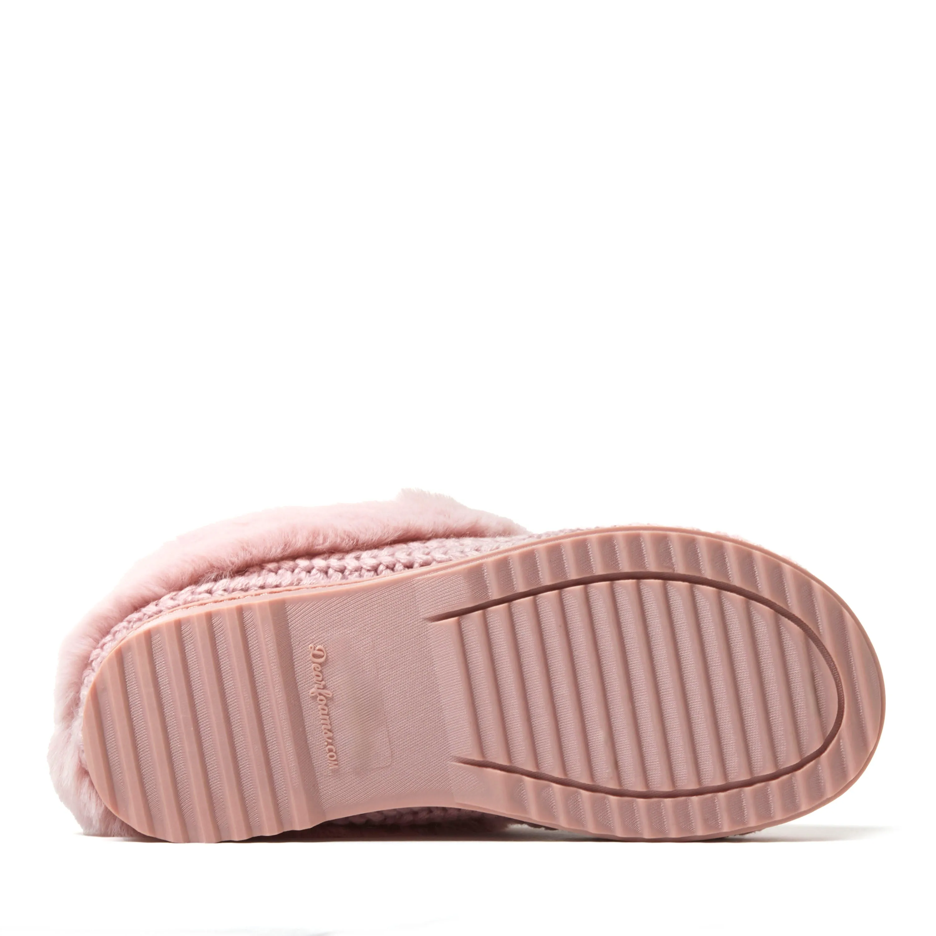 Dearfoams Women's Hannah Festive Knit Clog House Shoe Slipper