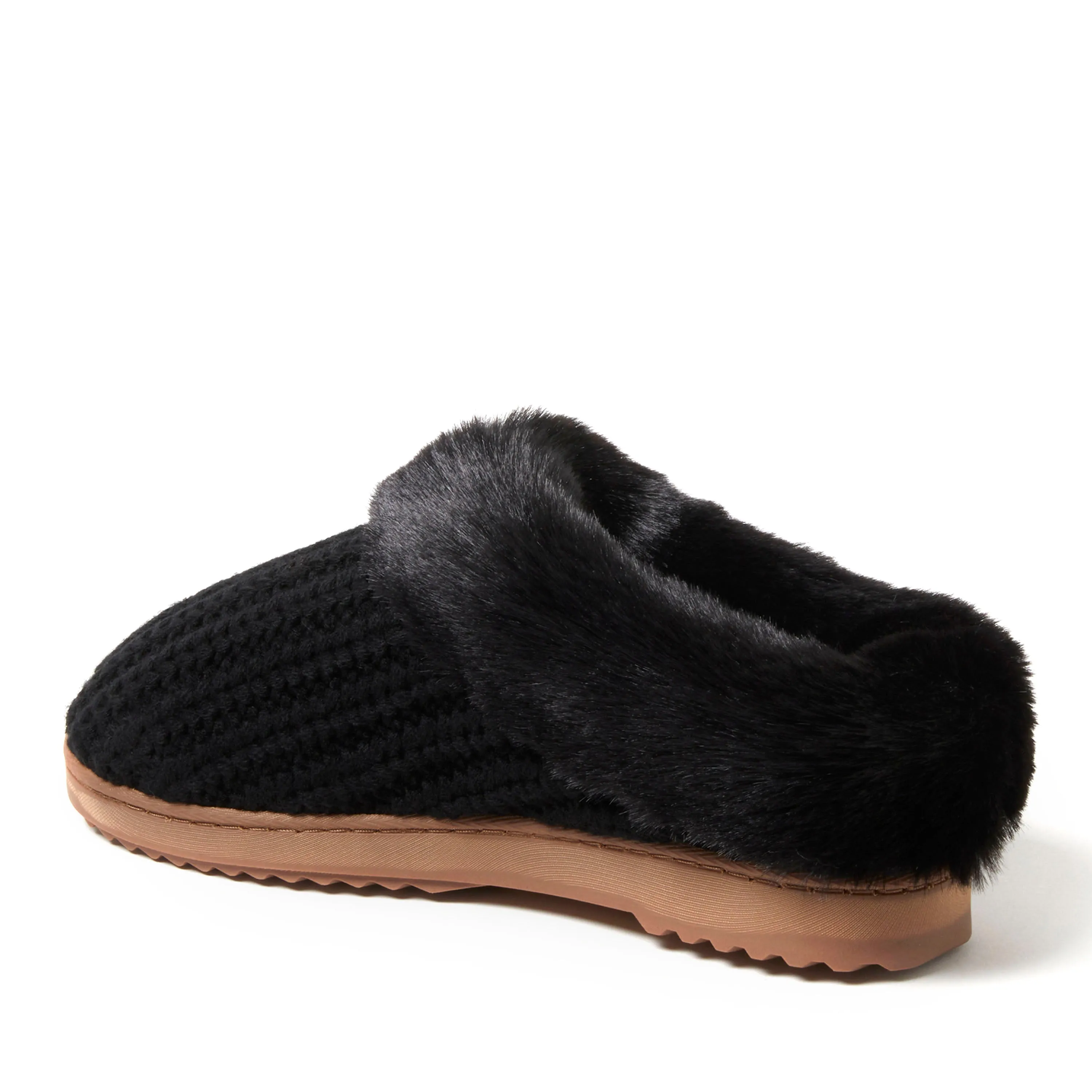 Dearfoams Women's Hannah Festive Knit Clog House Shoe Slipper