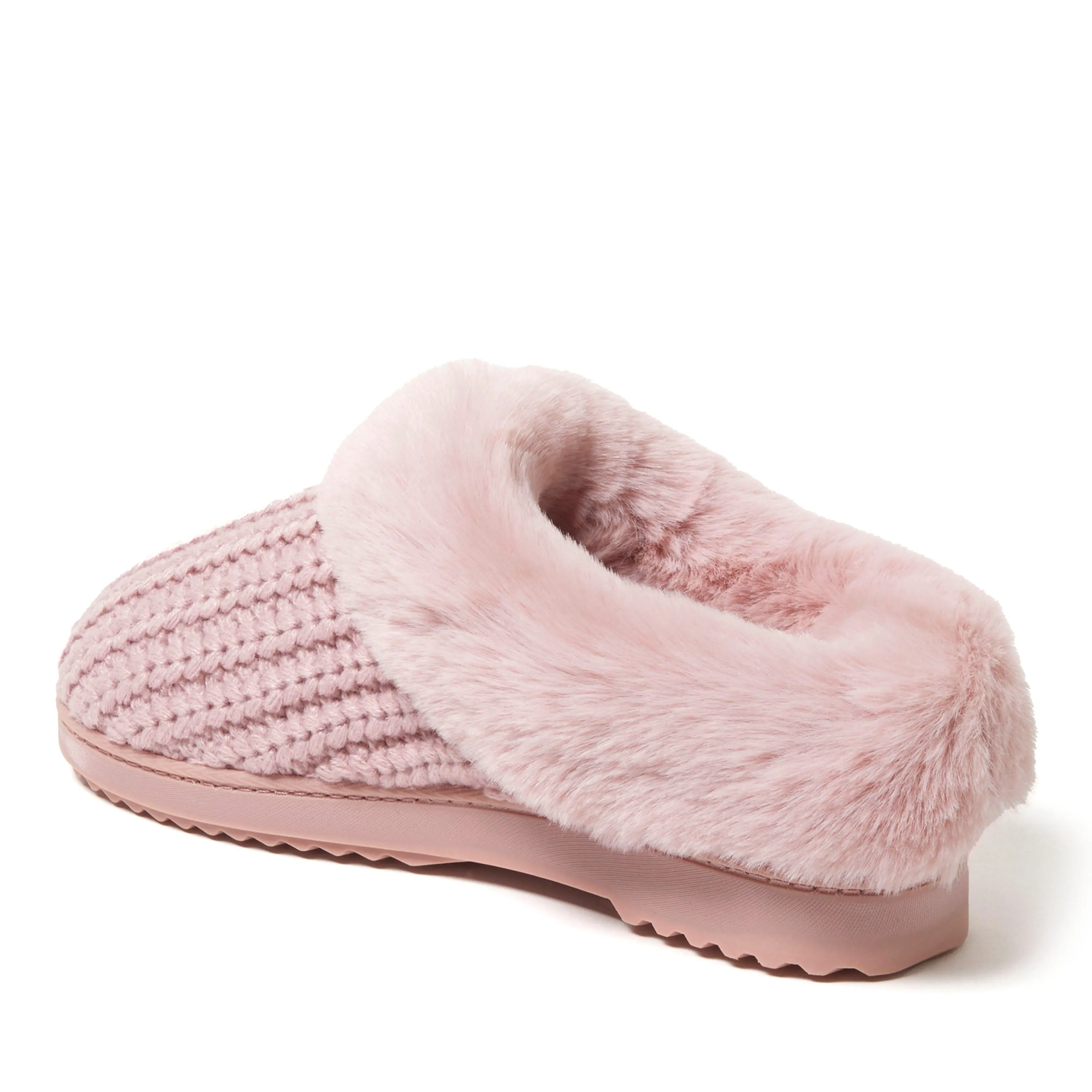 Dearfoams Women's Hannah Festive Knit Clog House Shoe Slipper