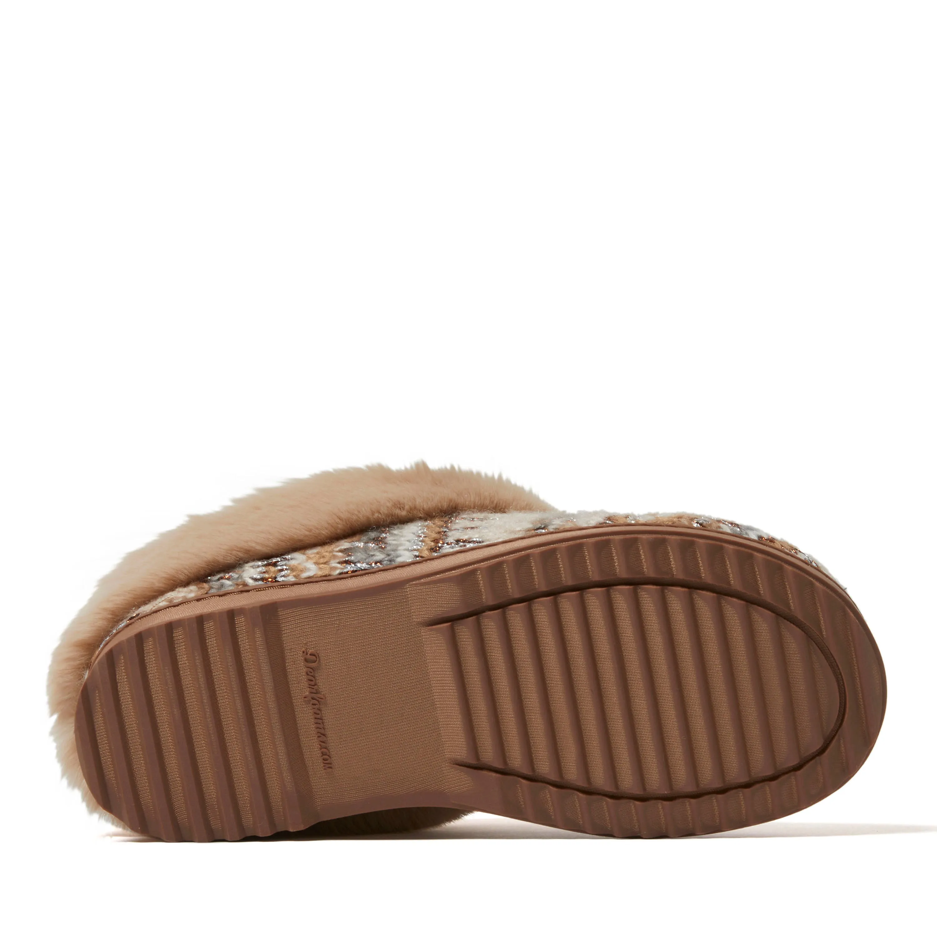 Dearfoams Women's Hannah Festive Knit Clog House Shoe Slipper