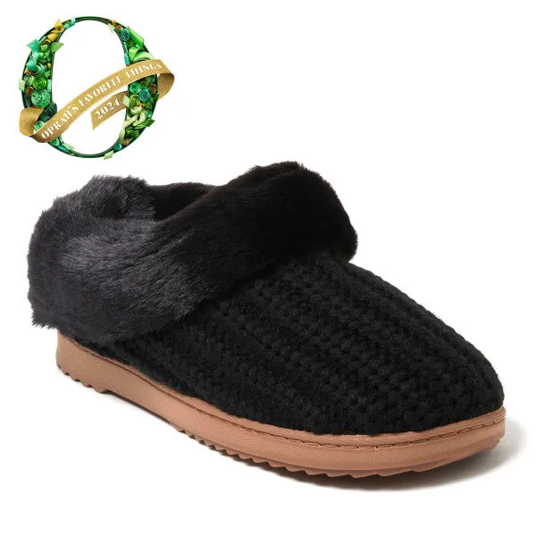 Dearfoams Women's Hannah Festive Knit Clog House Shoe Slipper