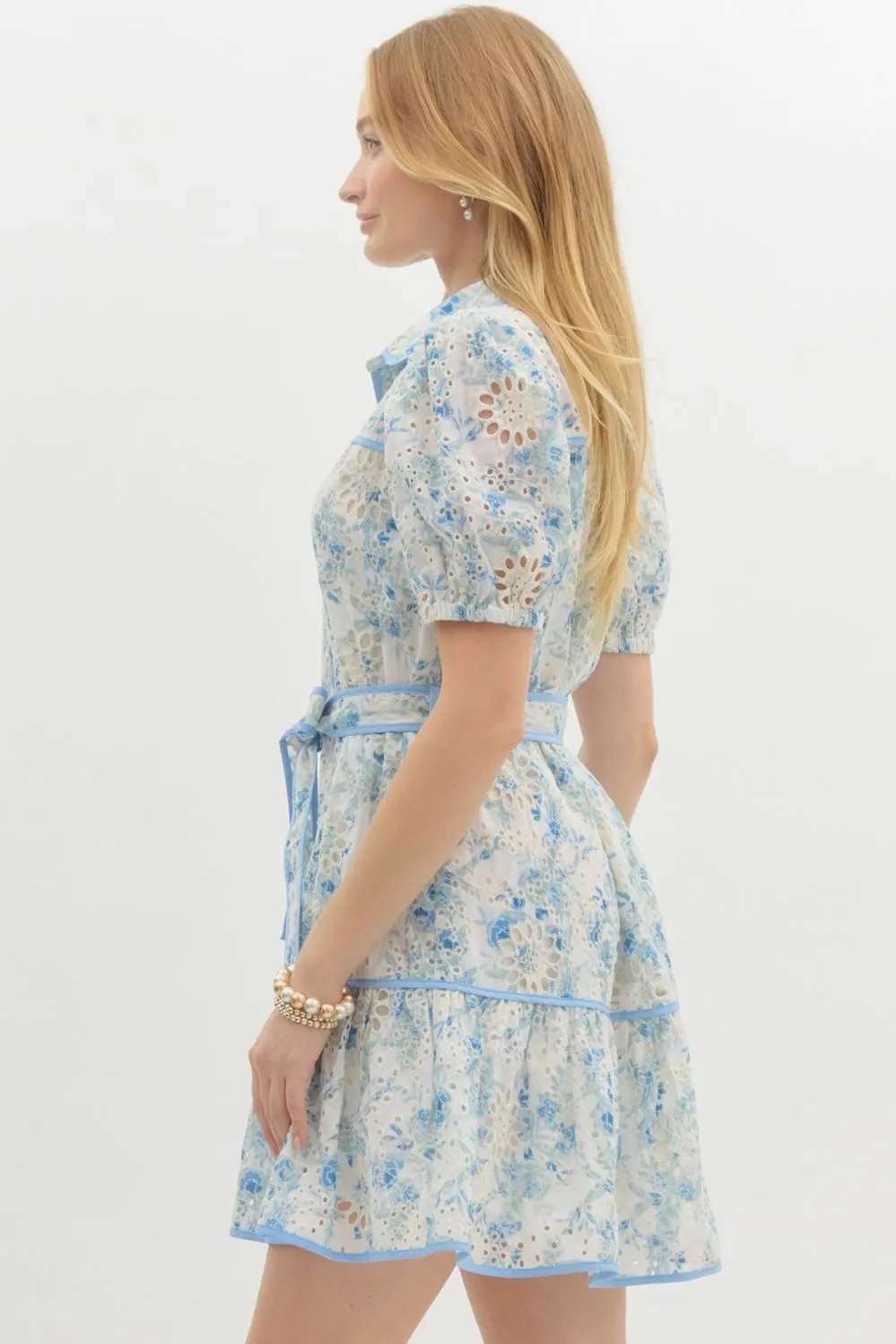 Floral Embroidered Eyelet Dress