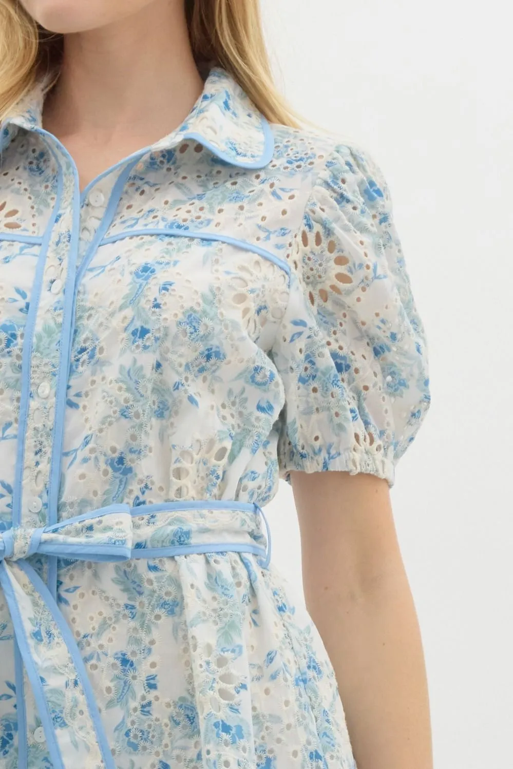 Floral Embroidered Eyelet Dress