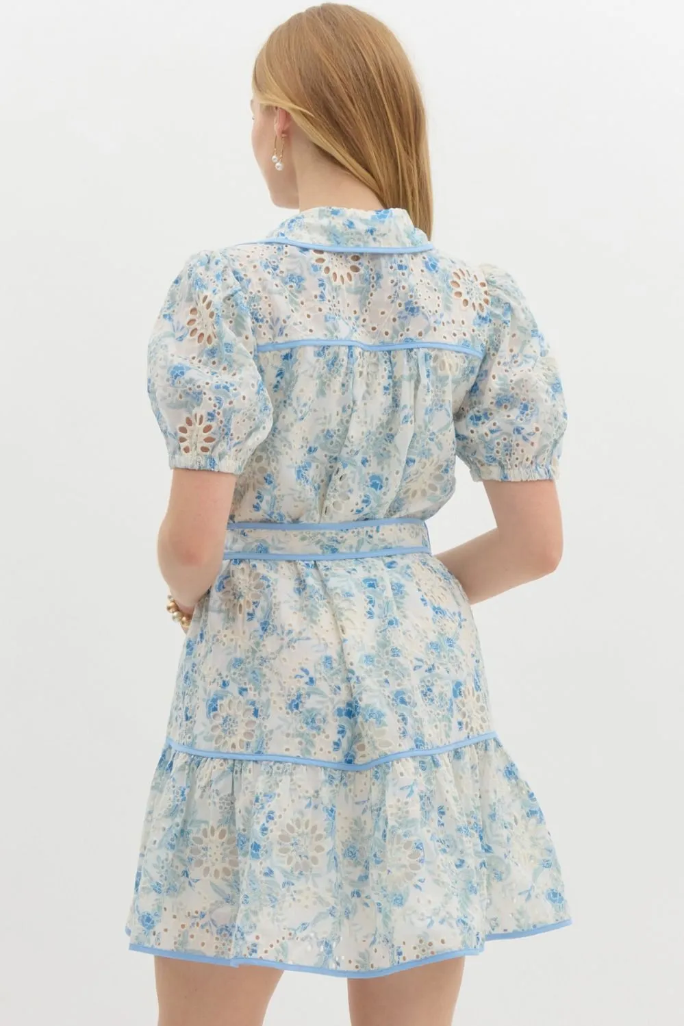 Floral Embroidered Eyelet Dress