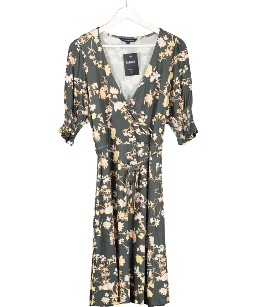French Connection Grey Pernille Diana Meadow Jersey Dress UK 14