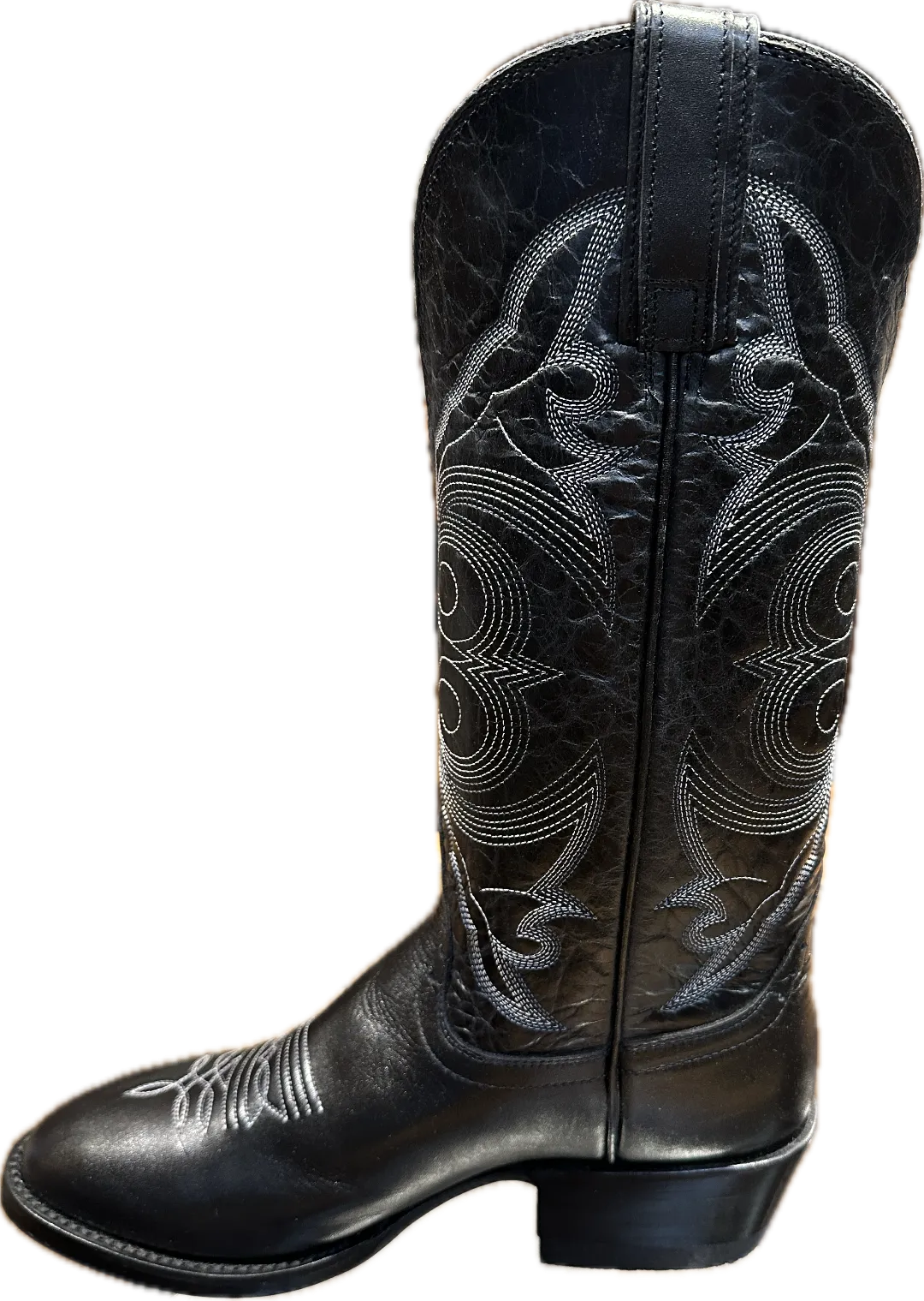 Hondo Men's Boots - Black Steer R Toe Boots