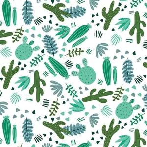 Live Your Adventure by 3 Wishes Fabrics DESERT GREENERY/WHITE