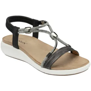 Lotus Bruna Black Sandals
