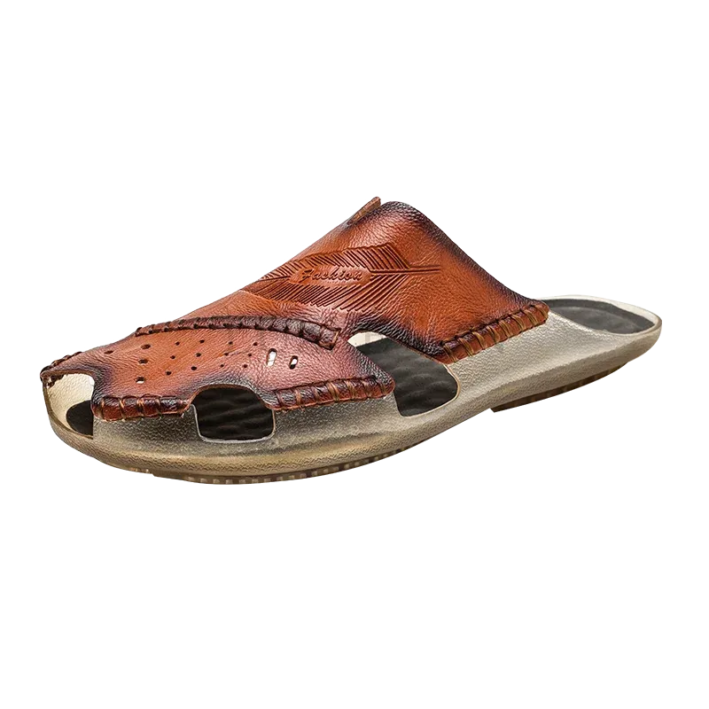 LuxeStride Sommer Herrenslipper aus echtem Leder