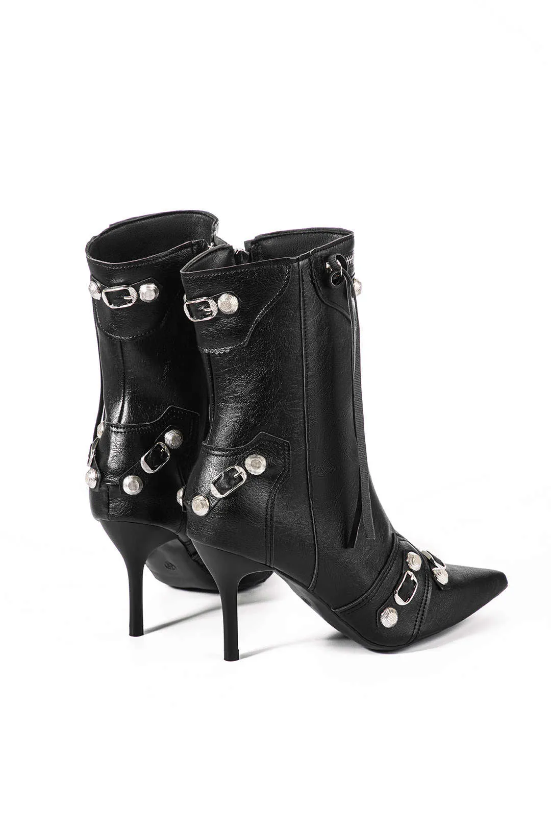 Mariah - Bold Studded Detail Woman's  Ankle Boots