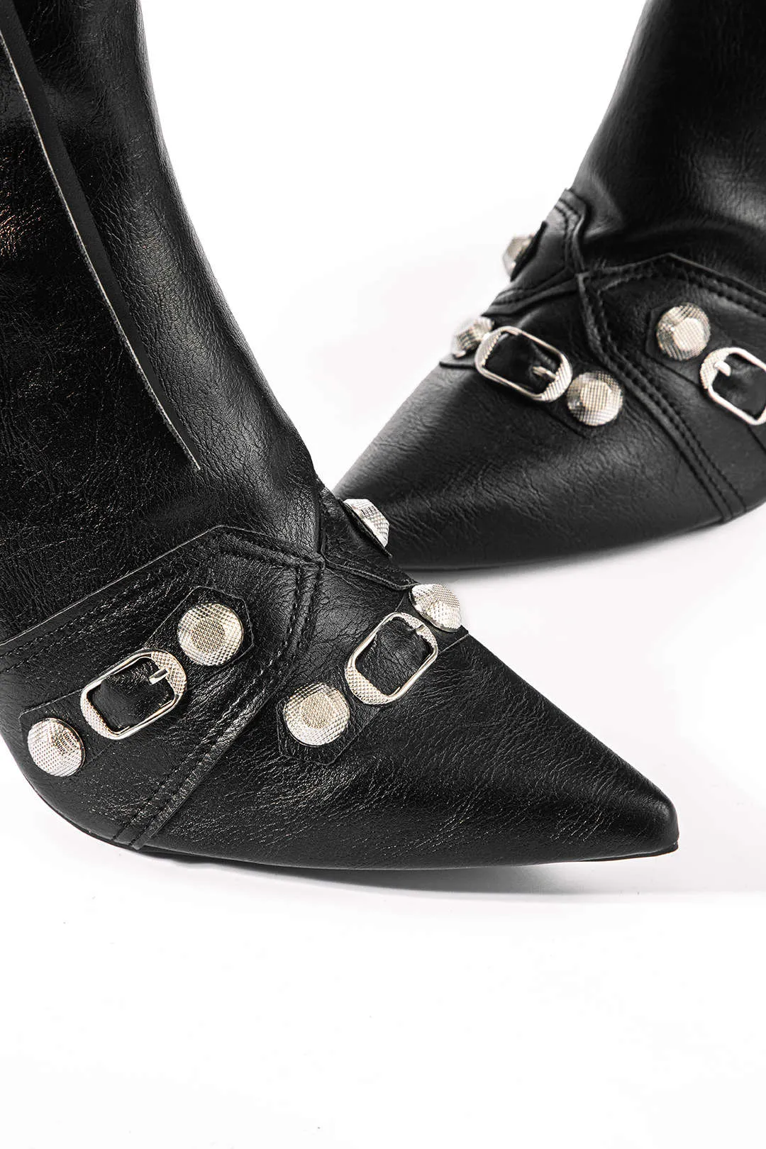 Mariah - Bold Studded Detail Woman's  Ankle Boots