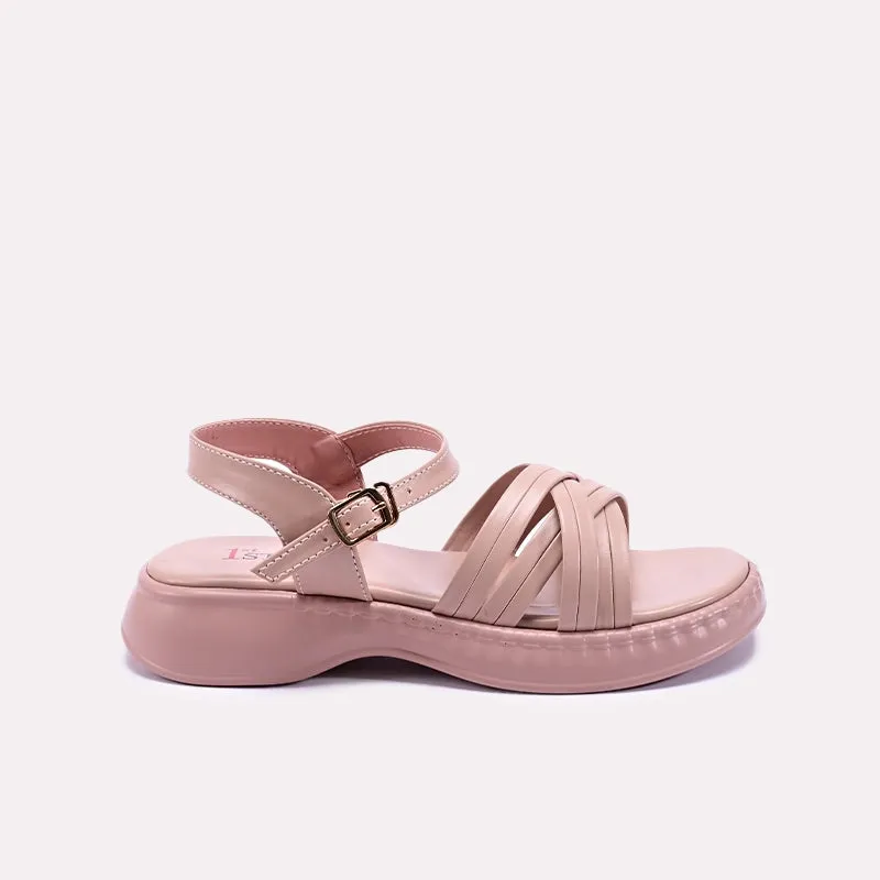 Peach Chunky Casual Sandals 0421483