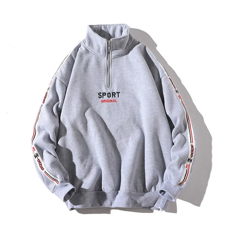 "SPORT" Sweatshirt Hoodie streetwear Gris - URB1™