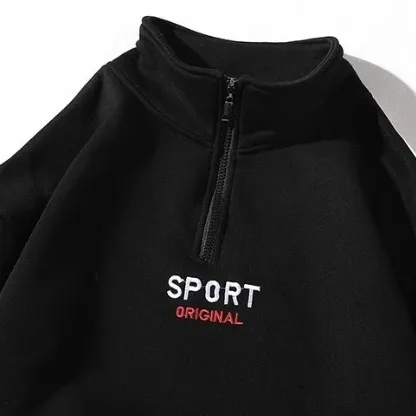"SPORT" Sweatshirt Hoodie streetwear Noir - URB1™