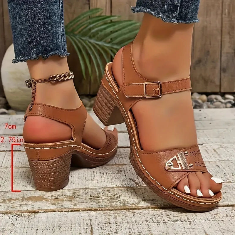 Rachelle - Casual leather orthopedic sandals