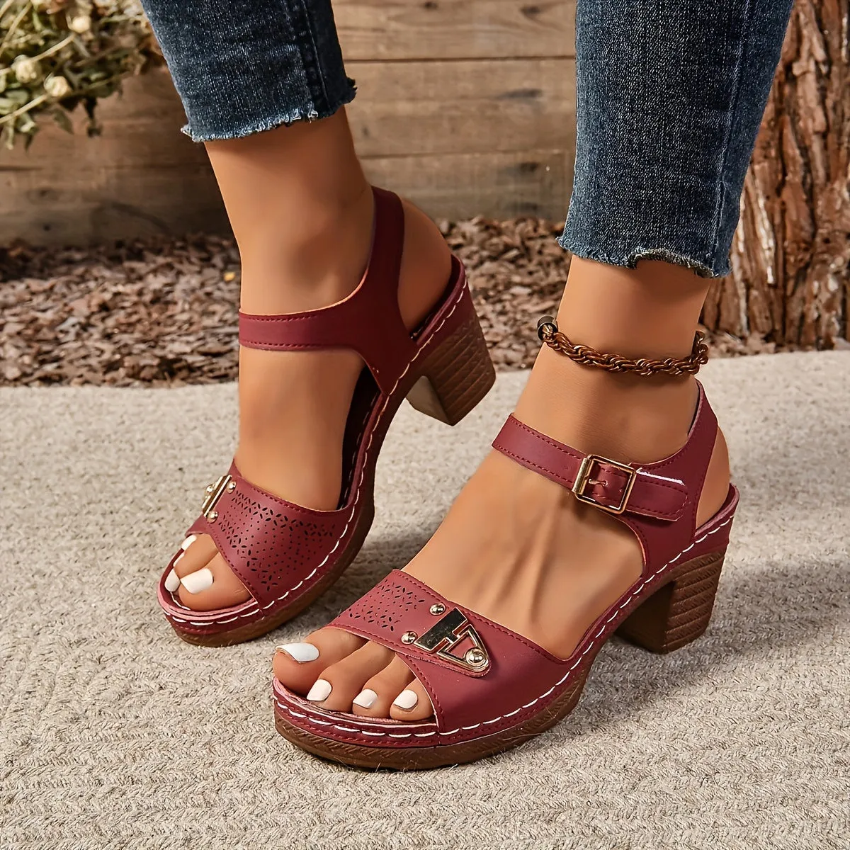 Rachelle - Casual leather orthopedic sandals