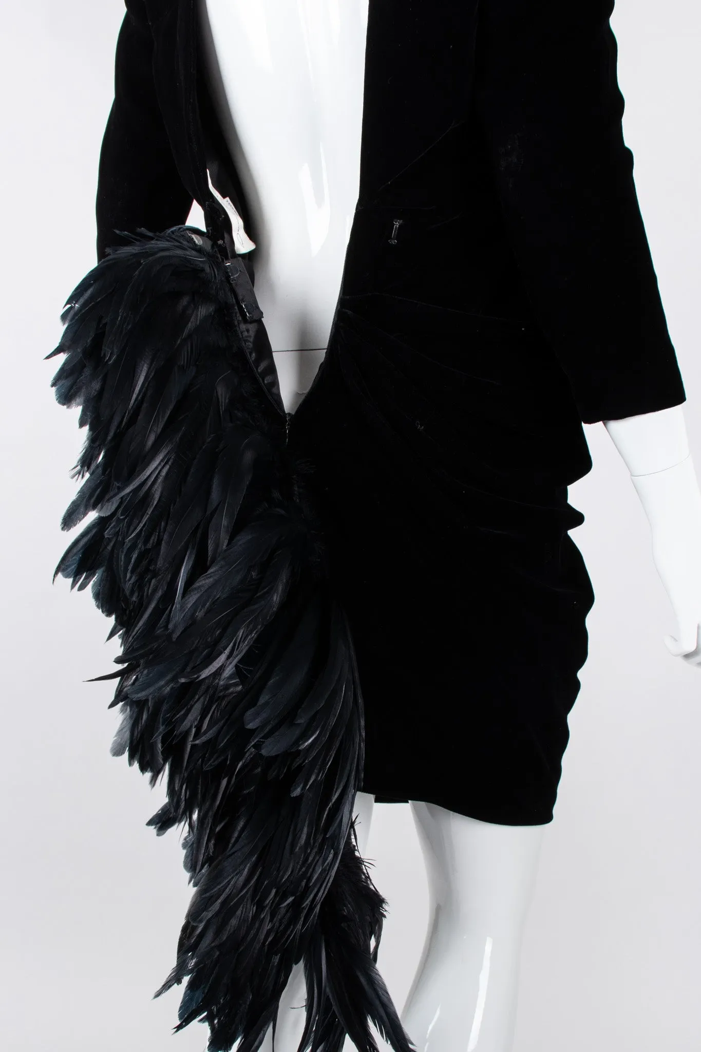 Raven Feather Bustle Dress