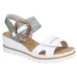 Rieker 67476-81 (Oyster) Weiss Mint Sandals
