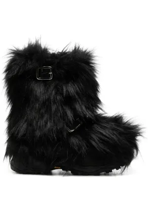 sacai faux-fur boots