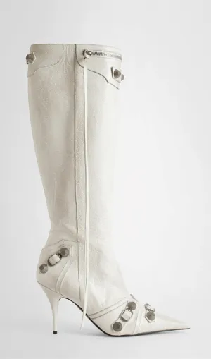 Shilia Zip Knee-high Boots - White