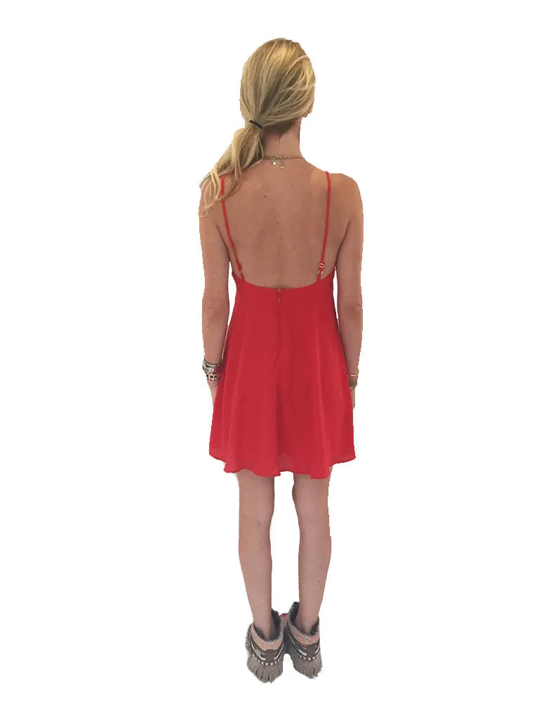 Show Me Your Mumu Winona Strappy Dress in Bonfire Crisp