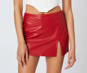Side Slit Mini Skirt