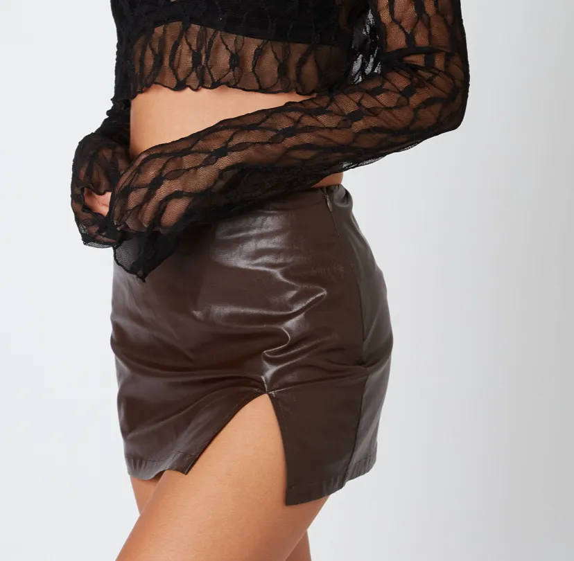 Side Slit Mini Skirt