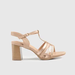 Soft Style Quincy Sandal Ivory Gold 01494