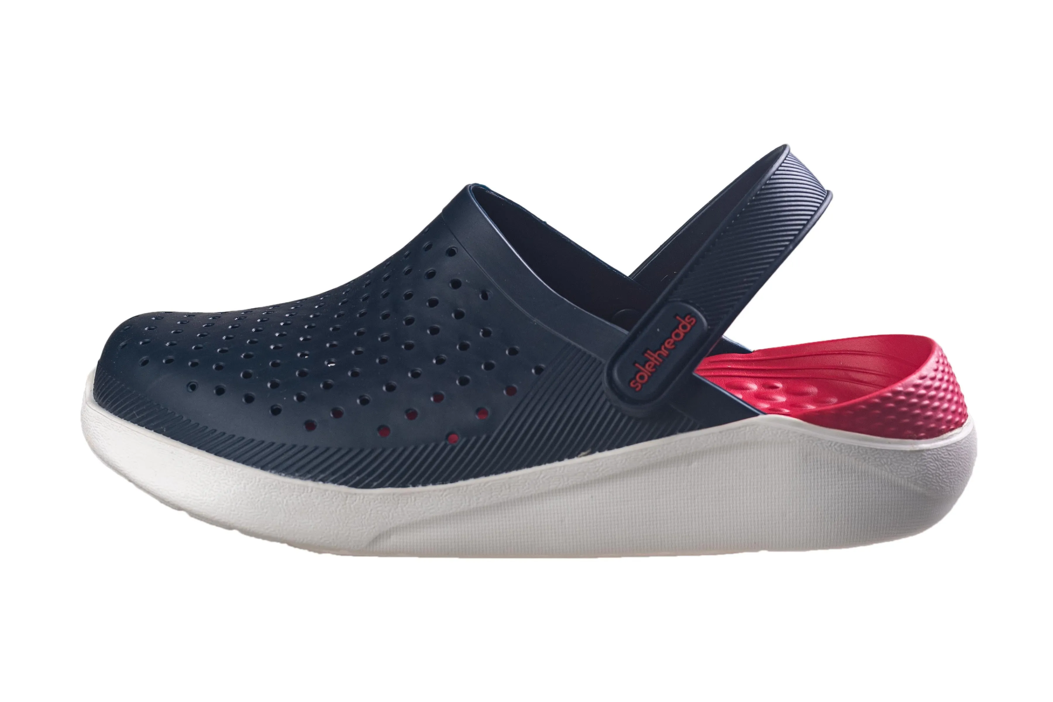 Solethreads Boys Navy / Red Sandal EVA