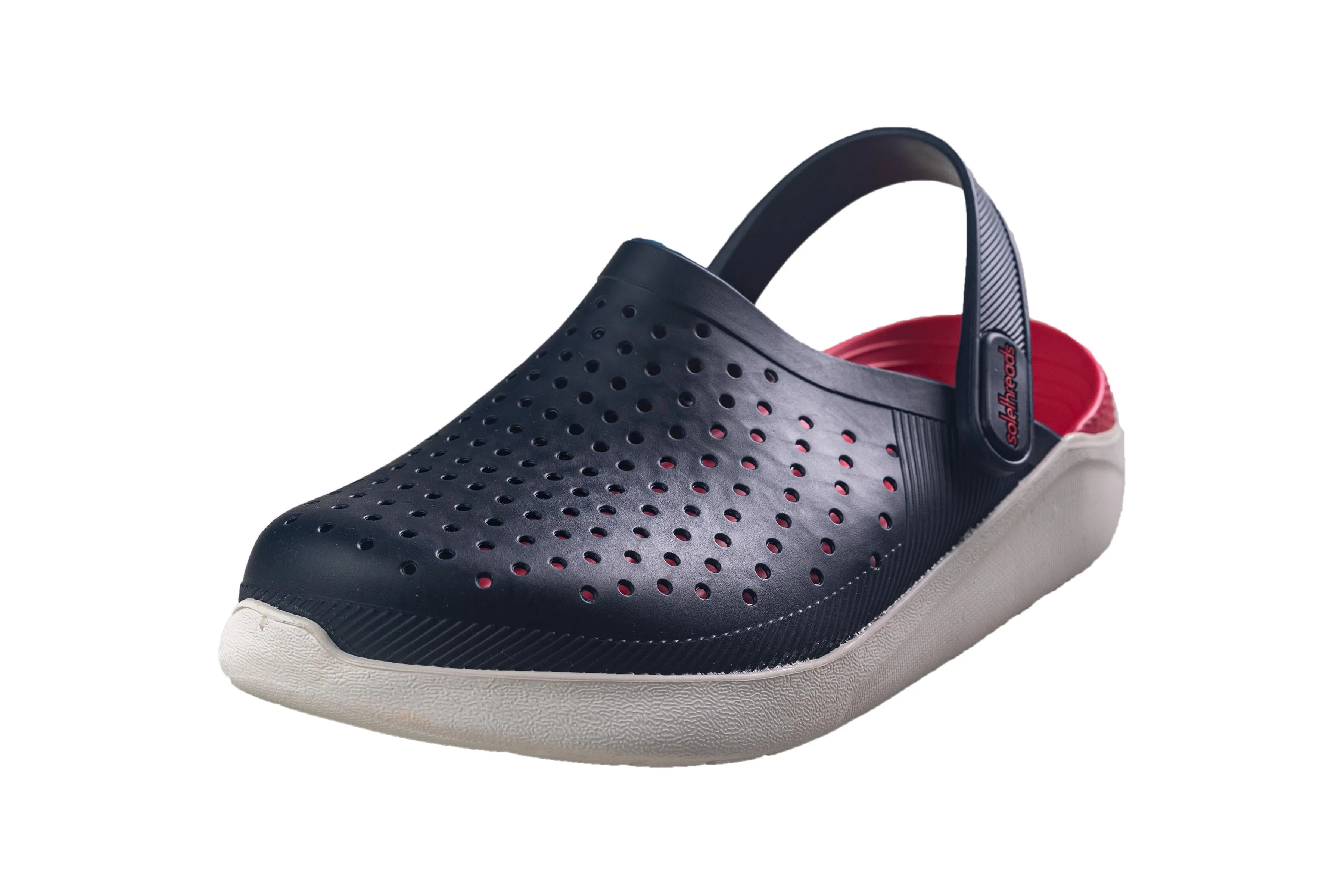 Solethreads Boys Navy / Red Sandal EVA
