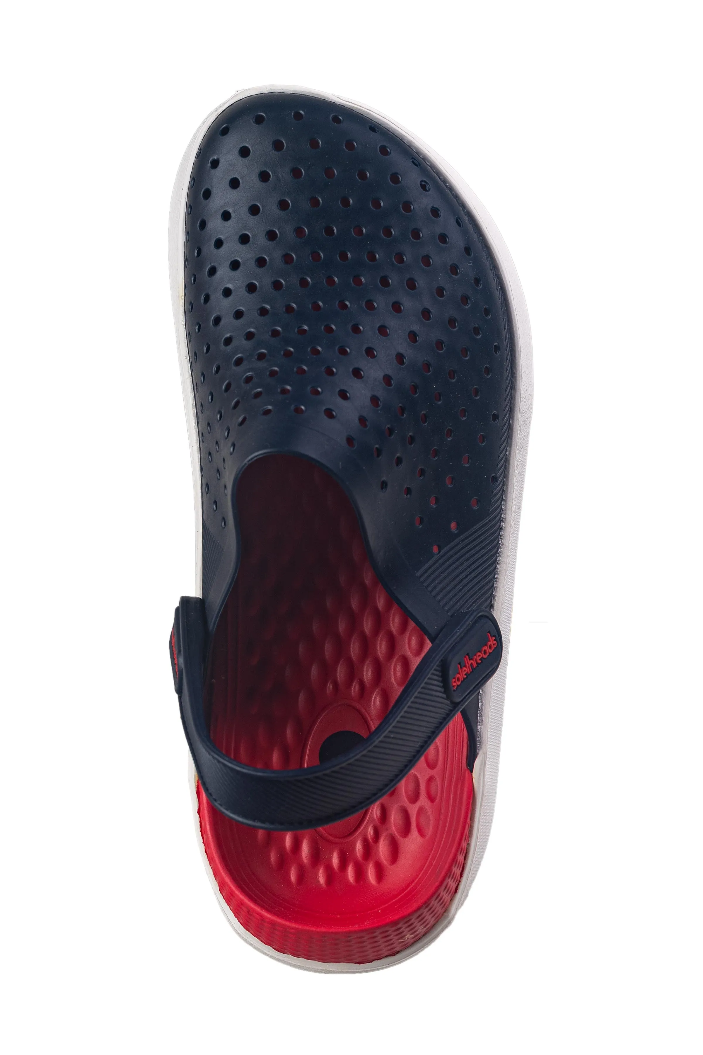 Solethreads Boys Navy / Red Sandal EVA