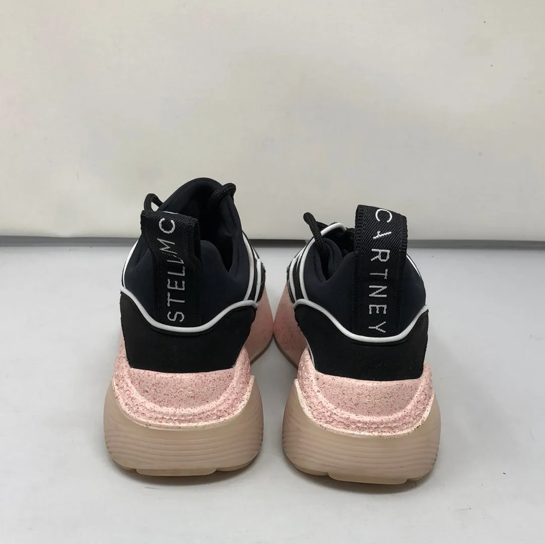 Stella McCartney 'Eclipse' Black and Pink Nylon Sneaker with Cutouts
