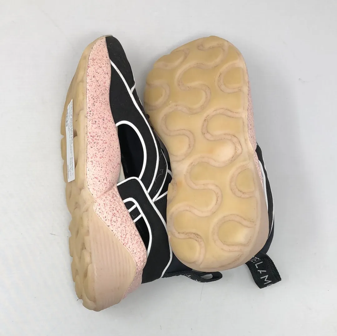 Stella McCartney 'Eclipse' Black and Pink Nylon Sneaker with Cutouts
