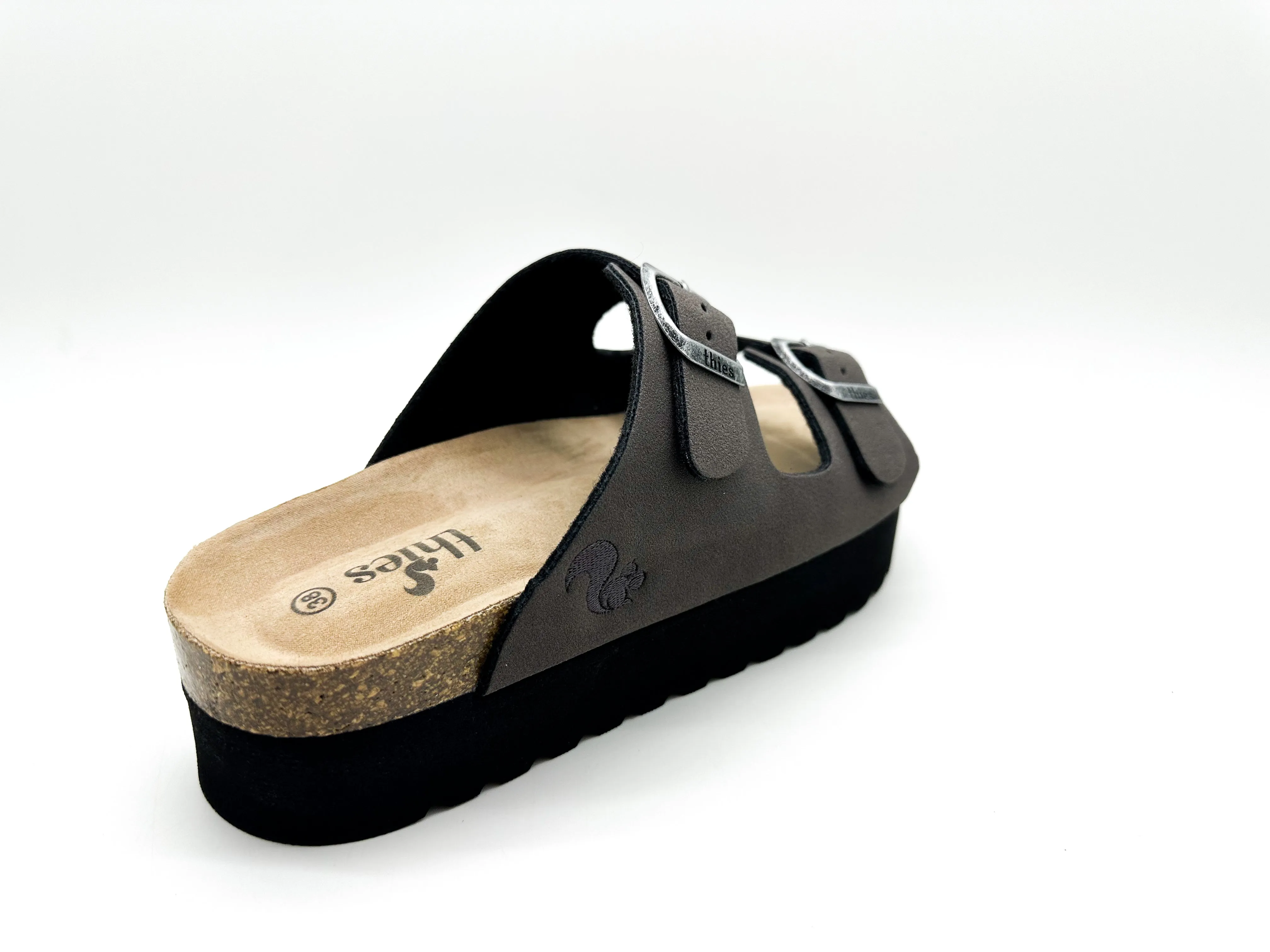 thies 1856 ® Eco Bio Plateau Sandal vegan charcoal (W/X)