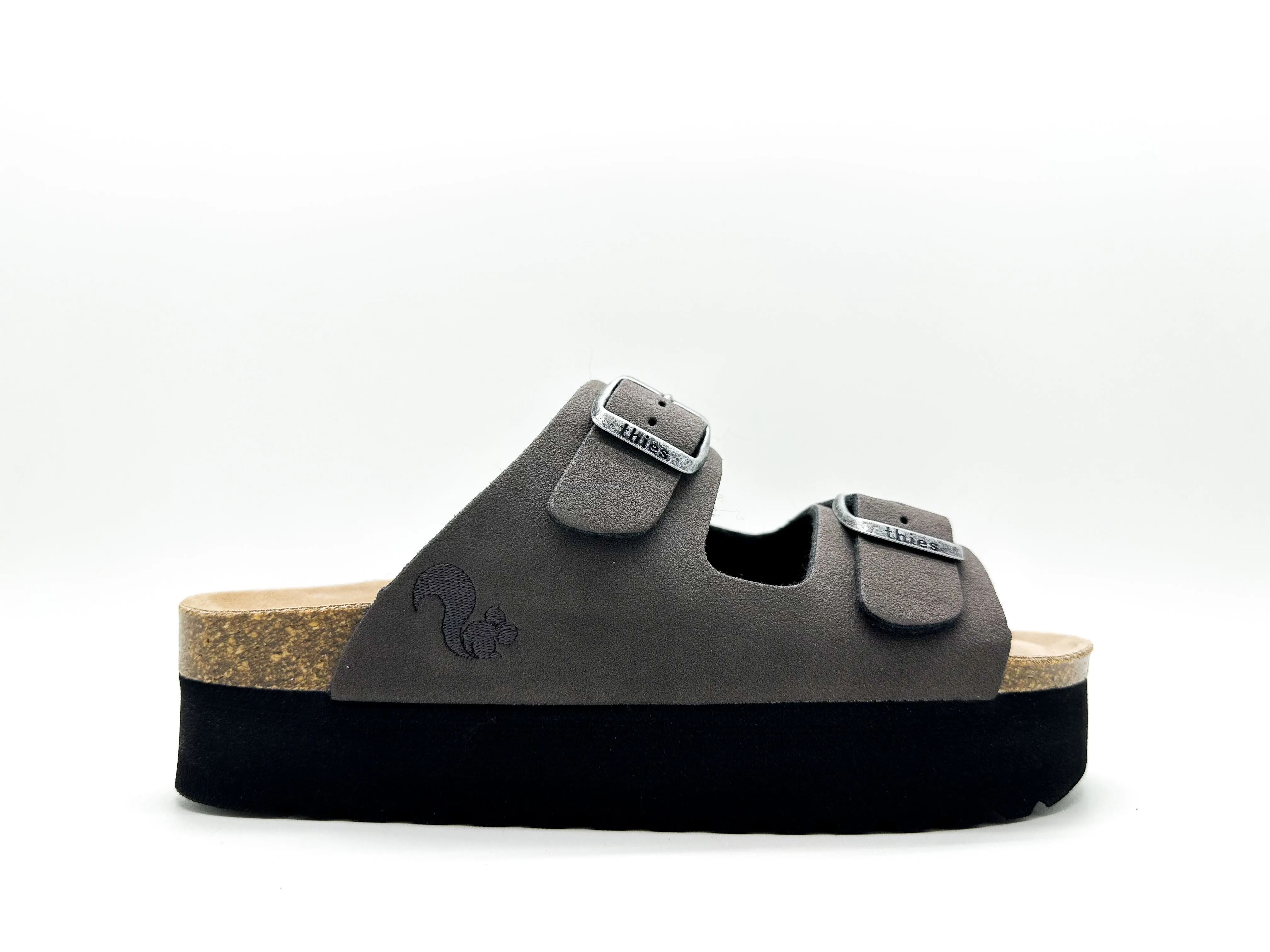 thies 1856 ® Eco Bio Plateau Sandal vegan charcoal (W/X)