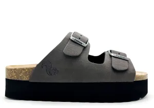 thies 1856 ® Eco Bio Plateau Sandal vegan charcoal (W/X)